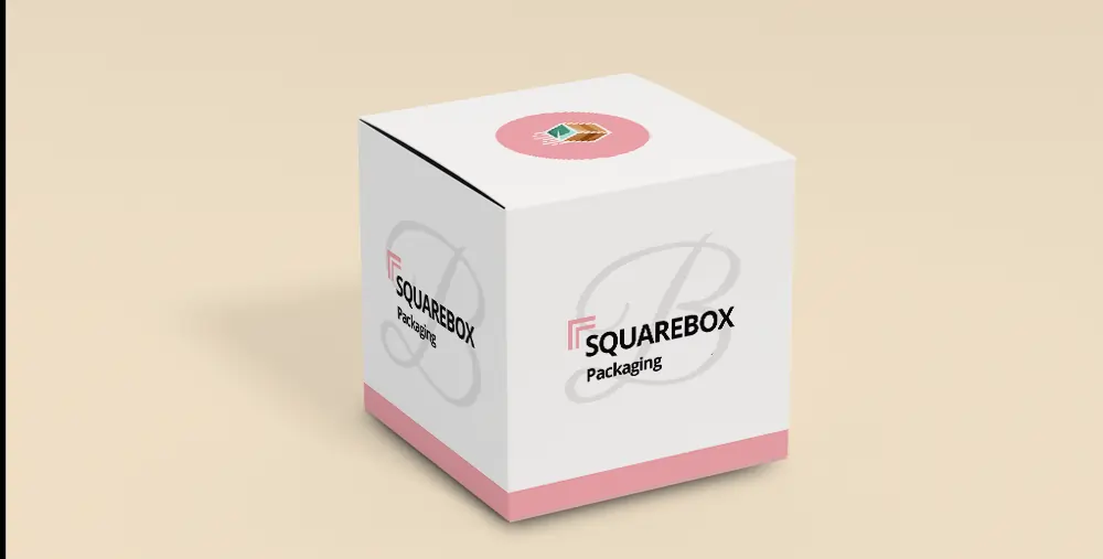 a custom cardboard box with a label on it